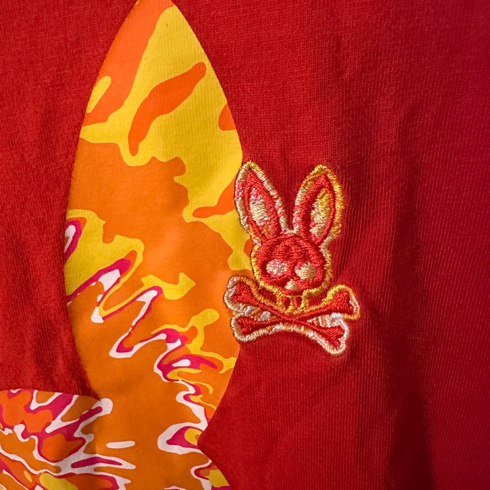 Psycho Bunny Red and Orange Short Sleeve Tee - Picture 2 of 4